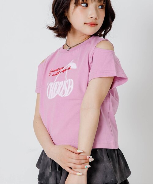 algy（アルジー） tシャツ チェリーロゴカラバリ半袖Tシャツ キッズ