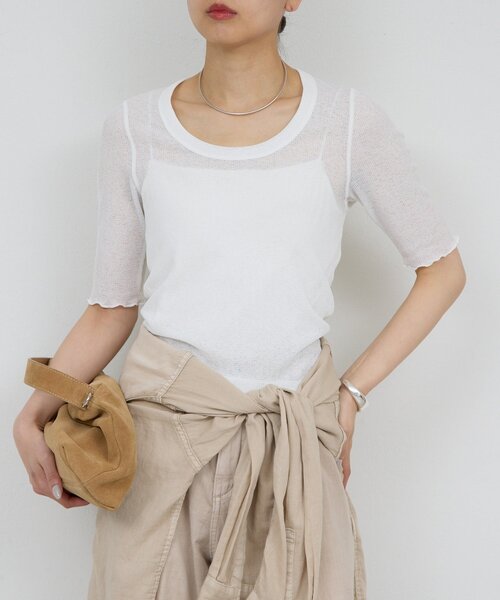 GALLARDAGALANTE la nature  lingeシアーカットソー GALLARDAGALANTE｜【La nature linge】シアーチュールトップス
