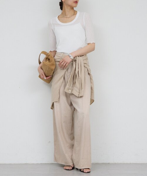 GALLARDAGALANTE la nature  lingeシアーカットソー GALLARDAGALANTE｜【La nature linge】シアーチュールトップス