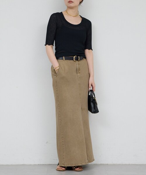tシャツ 「La nature linge」シアーワッフルTee レディースの画像
