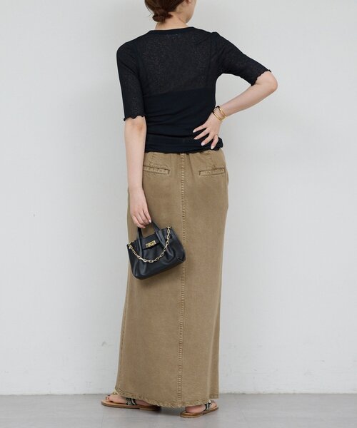 tシャツ 「La nature linge」シアーワッフルTee レディースの画像