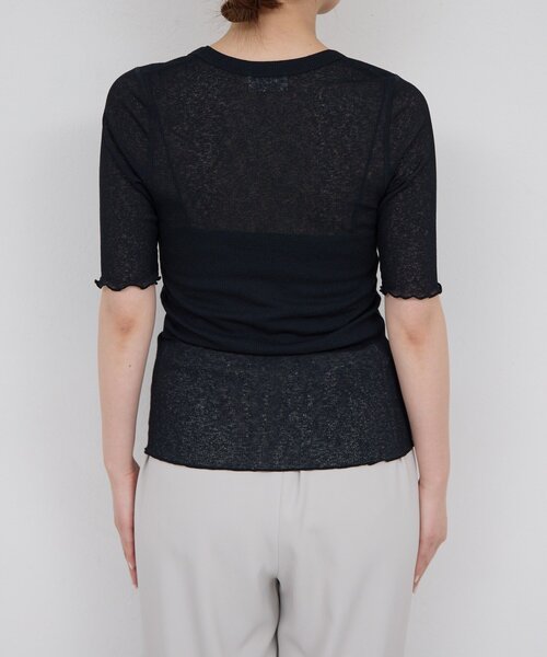 tシャツ 「La nature linge」シアーワッフルTee レディースの画像