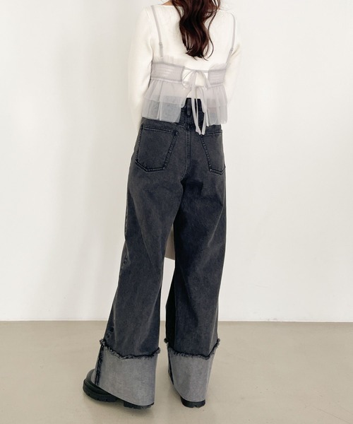 「Heather」 デニムパンツ S グレー レディース_画像4