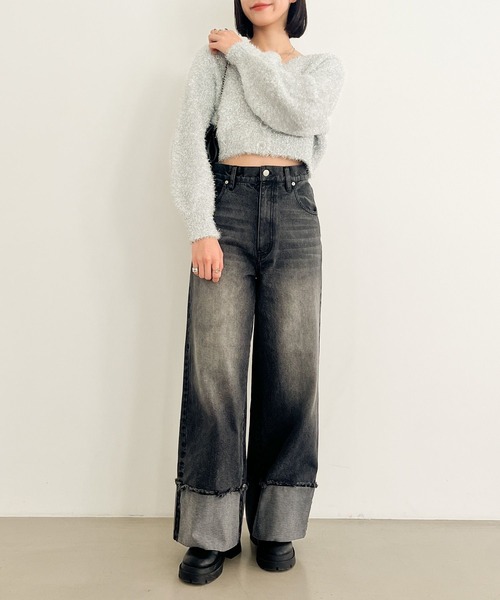 「Heather」 デニムパンツ S グレー レディース_画像5