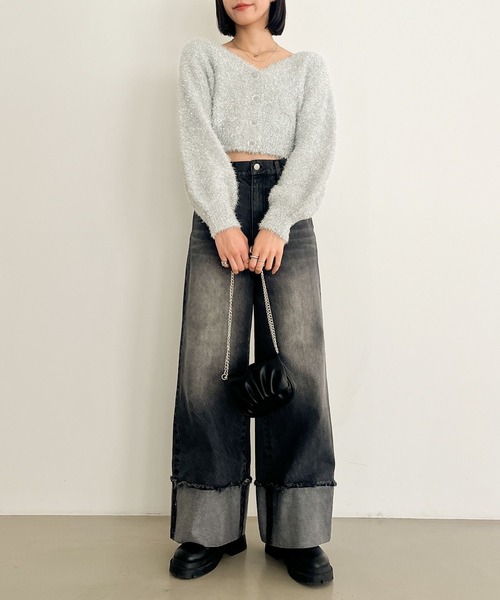 「Heather」 デニムパンツ S グレー レディース_画像6