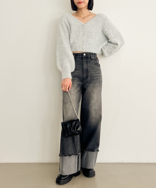 「Heather」 デニムパンツ S グレー レディース_画像7