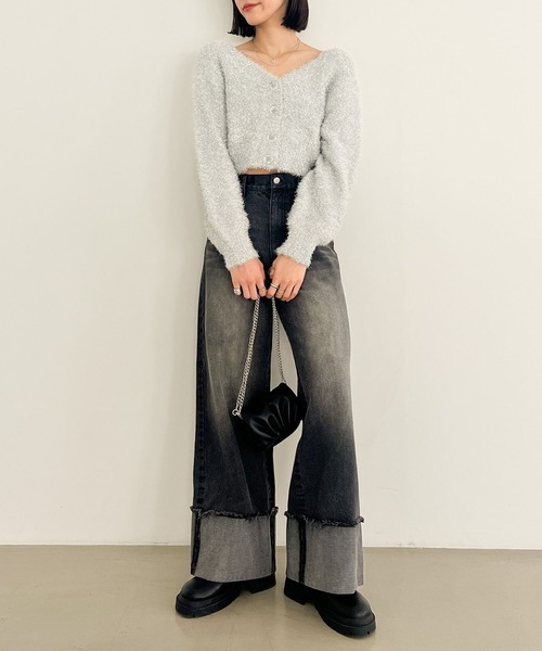 「Heather」 デニムパンツ S グレー レディース_画像8