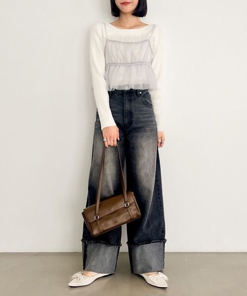 「Heather」 デニムパンツ S グレー レディース_画像9