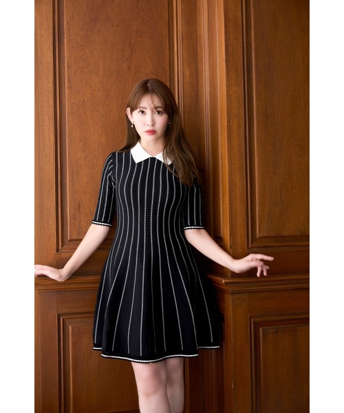 【新品未使用タグ付き】herlipto ニットワンピース Her lip to ニットワンピース S ブラック レディース : ZOZOTOWN Yahoo