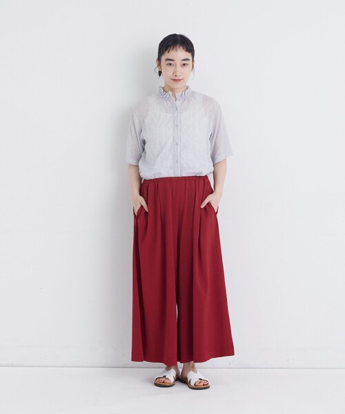 ワイドパンツ パンツ 「FAVE」ジャージーギャザーワイドパンツ レディース | conges payes ADIEU TRISTESSE | 11