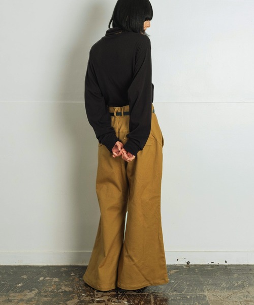 「Aphlotus」 チノパンツ MEDIUM マスタード メンズ_画像3