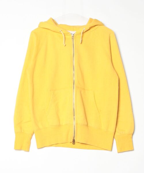 オーシバルジップパーカー★極美品　3(L) イエロー　　裏毛 ORCIVAL（オーシバル） ジップアップパーカー 3 イエロー メンズ