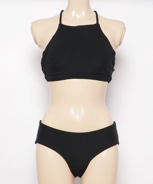 Hurley ハーレー 水着 ハイネック ビキニ Hurley（ハーレー） 水着 W HRLY RIB HIGH NECK SURF / ハーレー