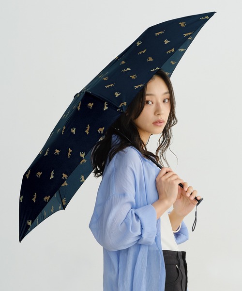 Ralph Lauren レオパード柄 折りたたみ傘 Wpc. 日傘 折りたたみ傘 折り畳み 軽量 晴雨兼用 「Air-Light