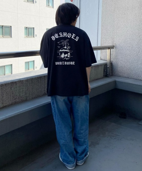 古典 個性的 派手 A G Rock N Roll Couture 総柄 ドクロ Tシャツ カットソー 七分 長袖