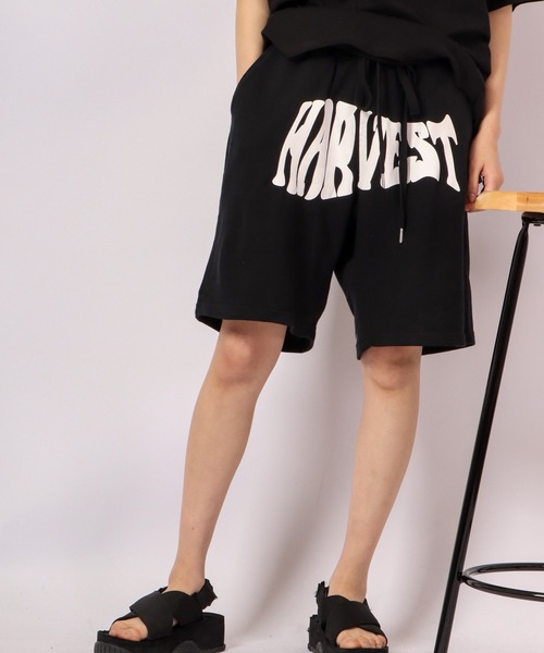 RE730 パンツ BIGシルエットショートパンツ フロントロゴ メンズ