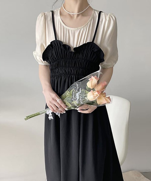 Girly Doll（ガーリードール） ワンピース パフスリーブブラウス