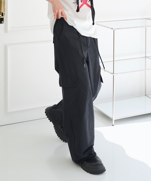 パンツ カーゴパンツ Y2Kミリタリーポイントストリングカーゴパンツ 