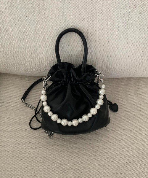 cream creme トートバッグ パールバケットバッグ レディース