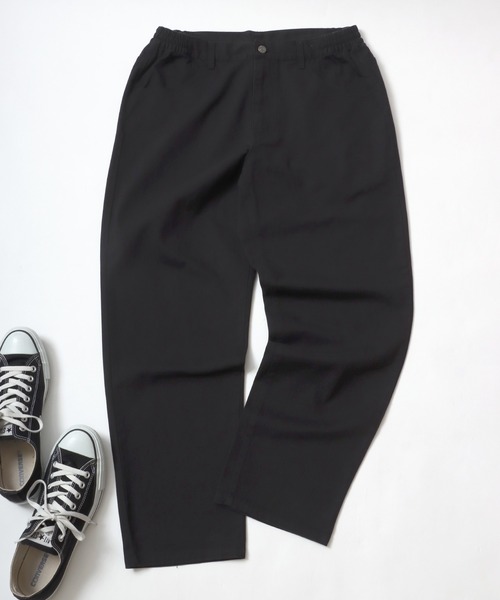 ジーンズ ワイドシルエット カラー テーパードパンツ デニム/カツラギ