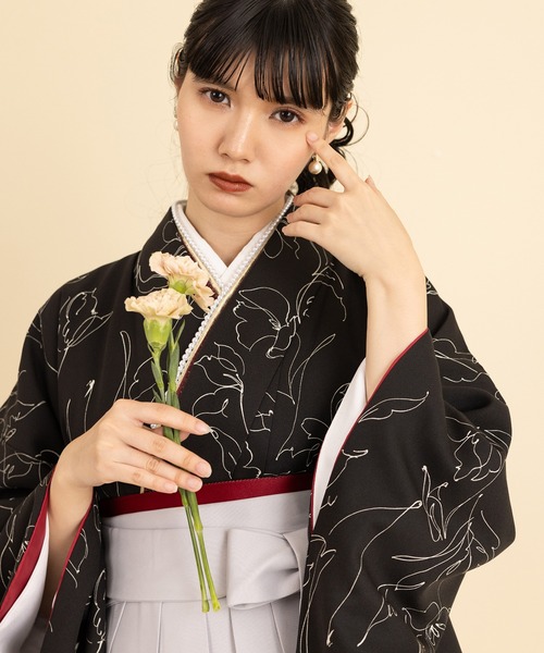 着物 こだわり袴3点セット-フラワー- レディース : ZOZOTOWN