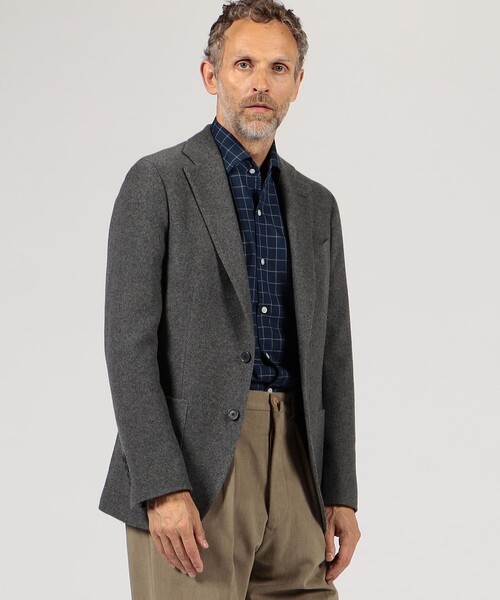 LORO PIANA グレー　カシミヤ　コート　ジャケット TOMORROWLAND ダウンジャケット ダウン カシミヤジャージー
