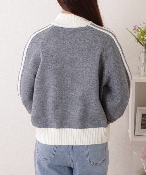 Lace Ladies（レースレディース） カーディガン ライン入り ジップ