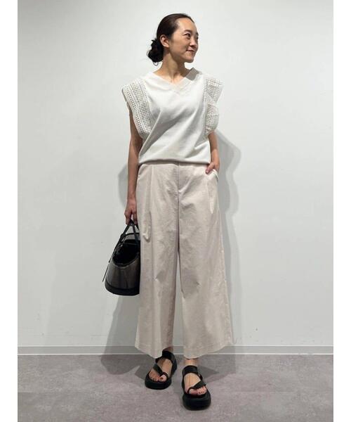 human woman パンツ 「3サイズ展開」クールマックス綿麻短丈