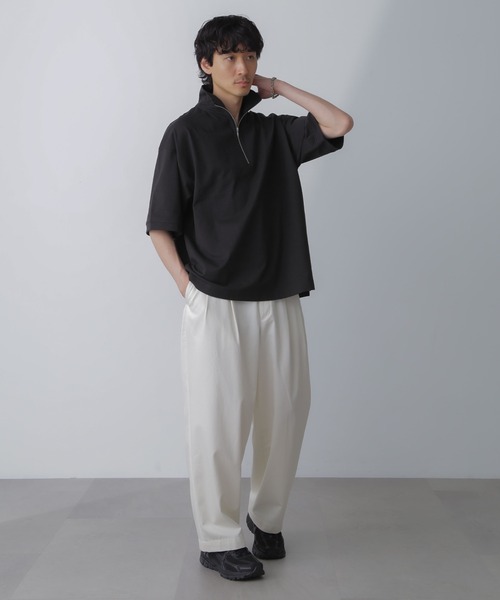 Tまとめ売り 254枚セット NANO universe tシャツ HALF ZIP ワイドシルエット Tシャツ 半袖
