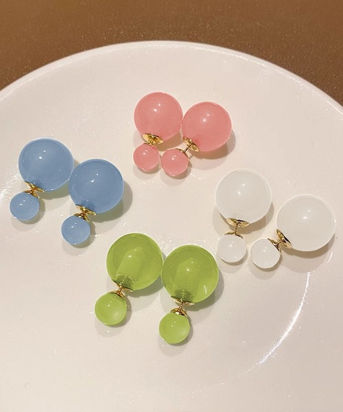 ALWAYS GOOD TIME ピアス クリア キャンディボールピアス レディース