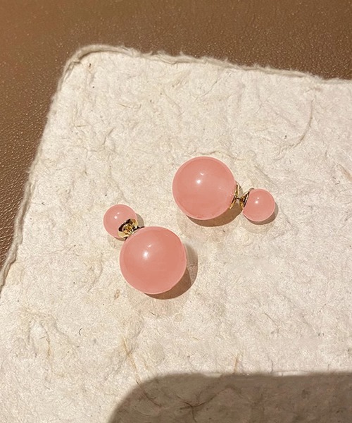 ALWAYS GOOD TIME ピアス クリア キャンディボールピアス レディース