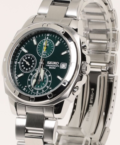 腕時計 SEIKO セイコー/ 5気圧防水 日本製クォーツ クロノグラフ メタルベルト ラウンドフェイス アナログ腕時計 //// SNDシリーズの画像