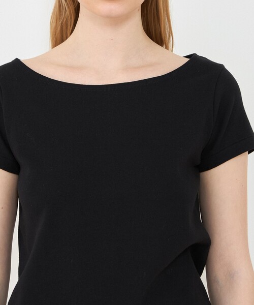 tシャツ ソフトジャージーリブ ハーフスリーブカットソー レディース GALERIE VIE tシャツ ソフトジャージーリブ ハーフスリーブ