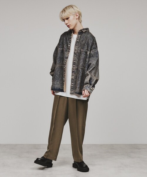 TK様 売約済み tk.TAKEO KIKUCHI スラックス ダブルクロスルーズテーパード