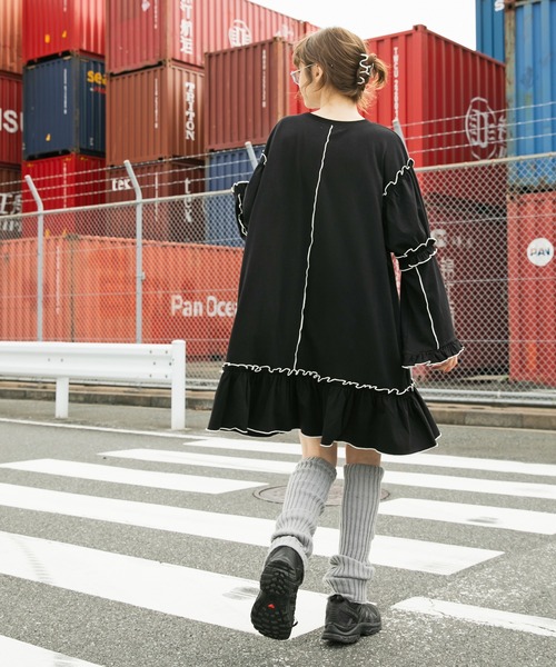 tシャツ ハーフフレアスリーブチェックTシャツ レディース ハーフフレアスリーブチェックTシャツ（カットソー）｜CB
