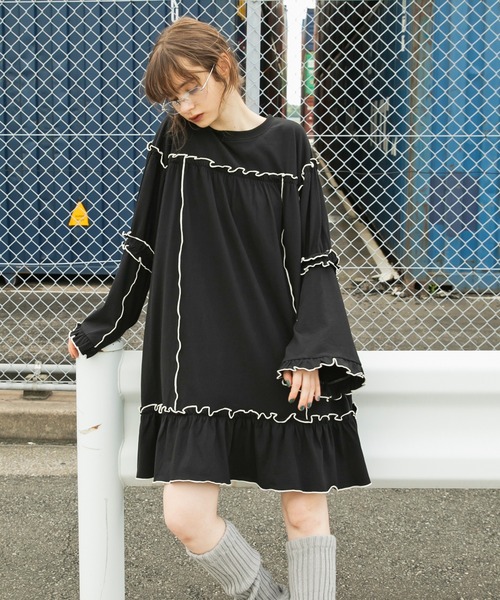 tシャツ ハーフフレアスリーブチェックTシャツ レディース 楽天市場】Tシャツ フレア袖 半袖 カットソー レディース フレア