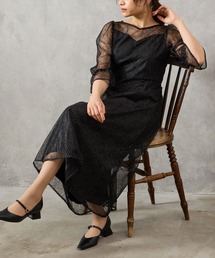 Aimer パープル レース パーティードレス フレアスリーブ　お呼ばれ 楽天市場】【2buy10%OFF&最大2000円クーポン☆7/26 12:59まで