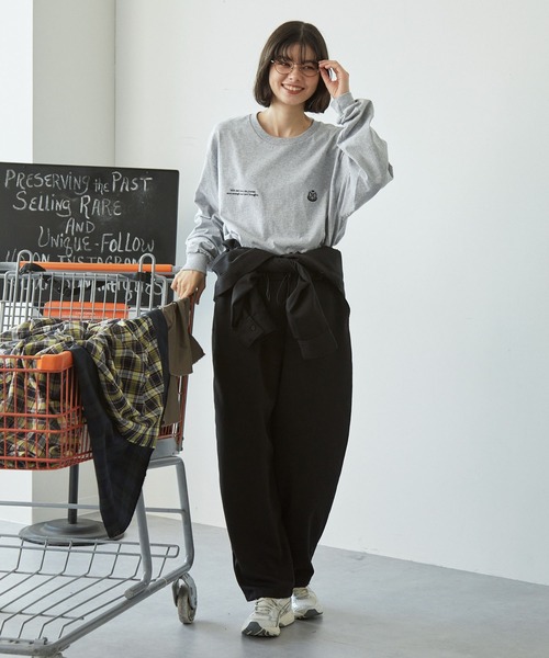 オールインワン 比翼デザイン ドローコード付きジャンプスーツ