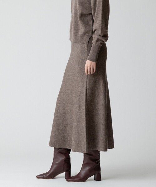 allureville スカートセットアップ　セーター　スカート　毛　黒　M 秋 allureville（アルアバイル） スカート 「セットアップ対応可能