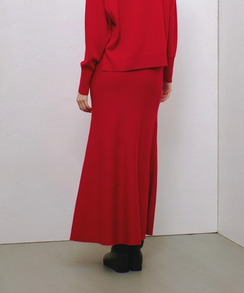 美品 allureville アルアバイル ニット セットアップ 2 ウール 他 スカート 長袖 ロング丈 レディース AM8535A33 allureville - 美品 allureville アルアバイル ニット セットアップ 2