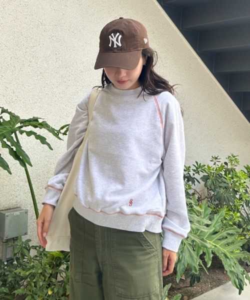 BROKEN BASE（ブロークンベース） トレーナー スウェット 配色ステッチ 