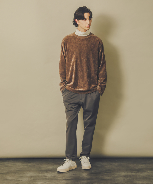 ABAHOUSE（アバハウス） tシャツ 「フリースタッチ」クラッシュベロア