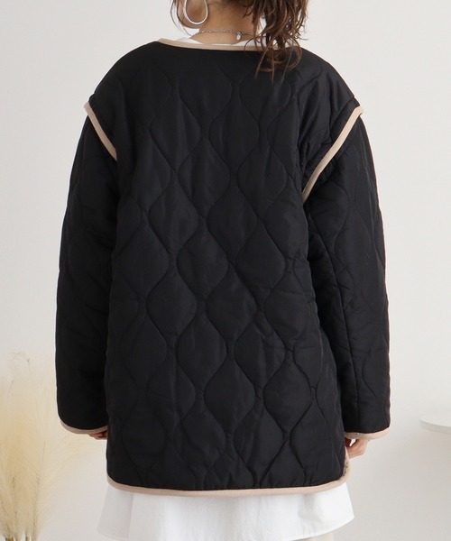 atONE（アットワン） ブルゾン アウター つけ袖3Wayキルティング