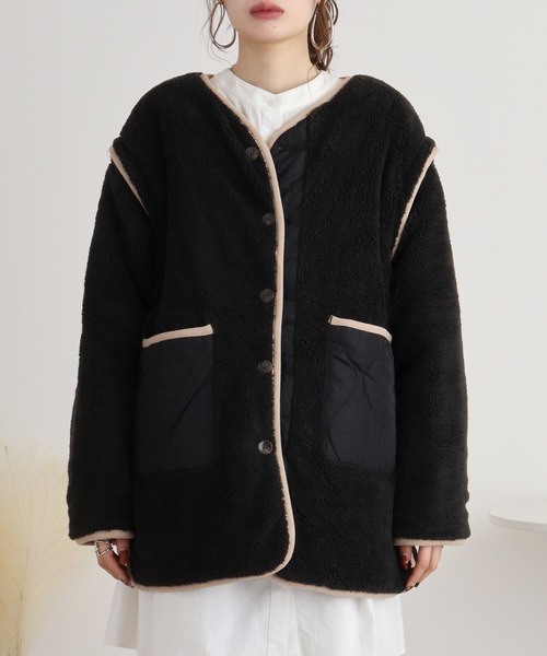 atONE（アットワン） ブルゾン アウター つけ袖3Wayキルティング