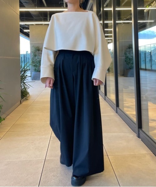 ワイドパンツ パンツ ドライウールパンツ レディースの画像
