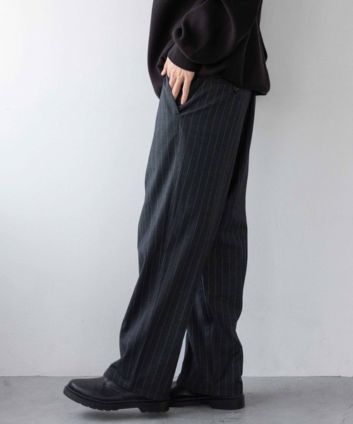 ワイドスラックス MONO-MART スラックス 「ZOZO限定」2WAYストレッチタックワイド