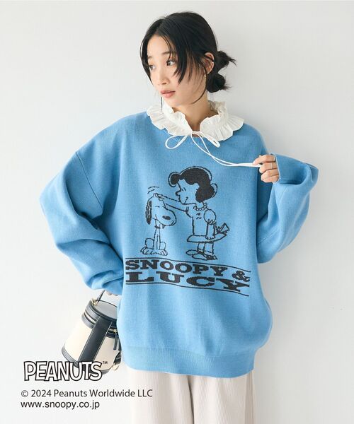 ニット セーター 「PEANUTS」クルーネックニット レディース メンズ PEANUTS ニット セーター 「PEANUTS」クルーネックニット