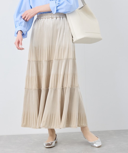 ロペピクニック（ROPE’ PICNIC）/【emur/エミュール】ベロアプリーツスカート ROPE' PICNIC（ロペ ピクニック） スカート 「emur/エミュール」ベロア