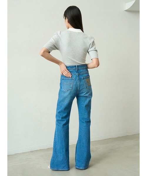ニット セーター ラッフルニットプルオーバー レディース SNIDEL ニット セーター ラッフル刺繍ニットプルオーバー