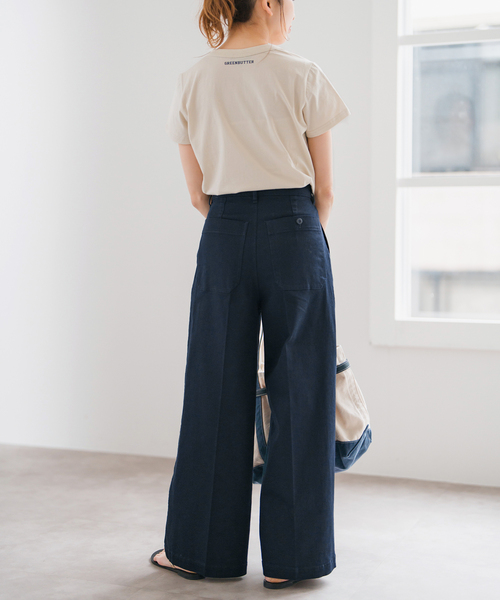 Spick and Spanスピックアンドスパン　ライトツイルワイドパンツ Spick & Span（スピックアンドスパン）の「ライトツイルワイド
